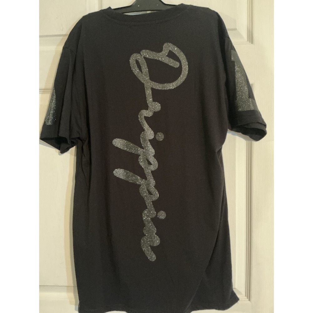 One Color Nation Mens Drippin Glitter Graphic T-Shirt Black Silver King Large - Picture 2 of 11